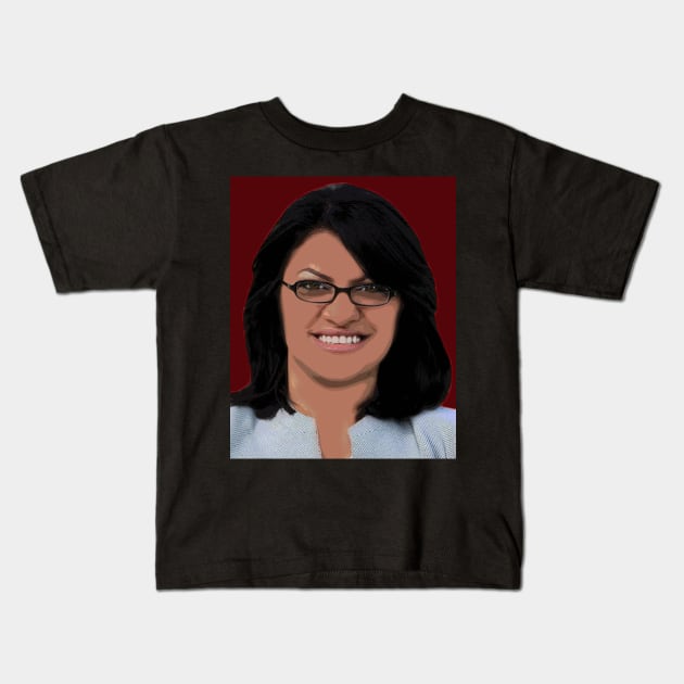 Rashida Tlaib Kids T-Shirt by oryan80